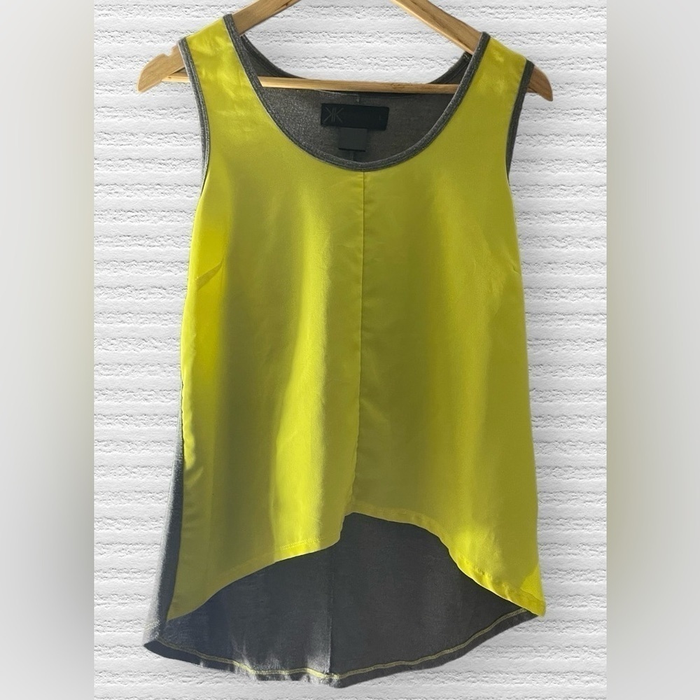 Kardashian Kollection. Neon and gray tunic.